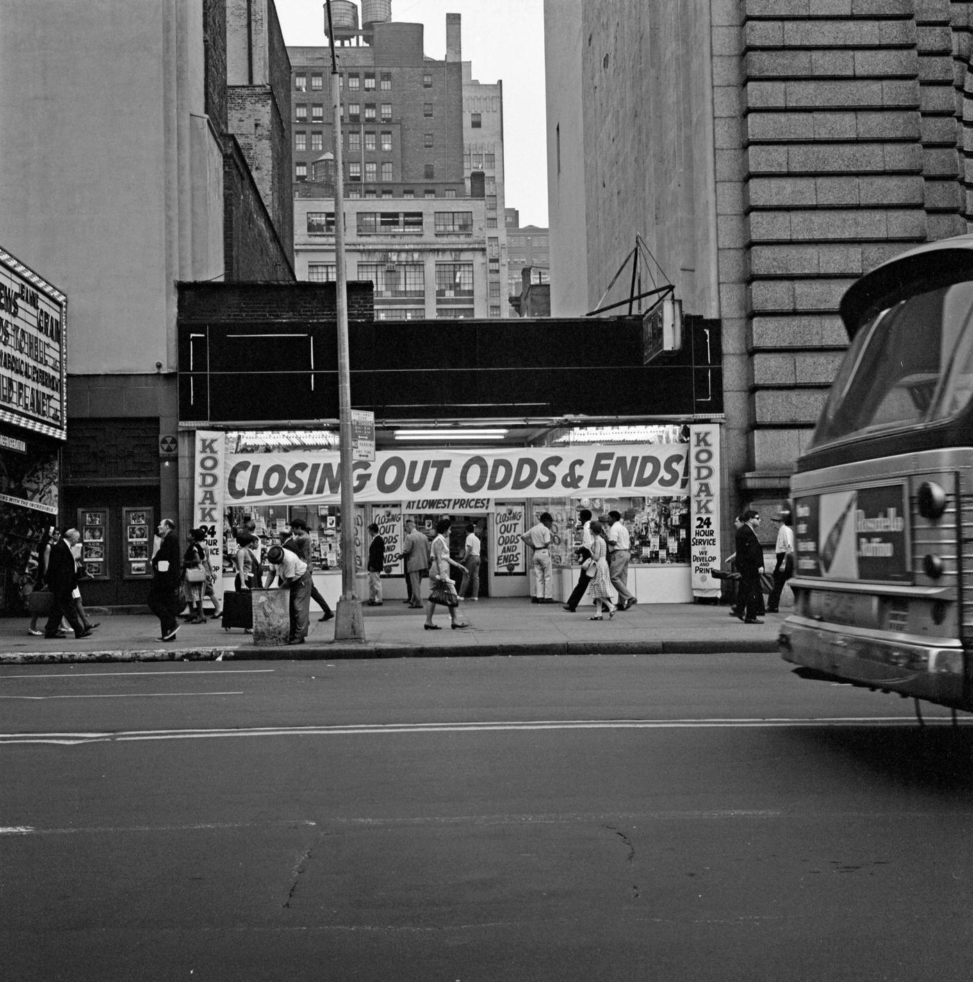 A Store Prepares To Go Out Of Business In Times Square, Manhattan, 1967