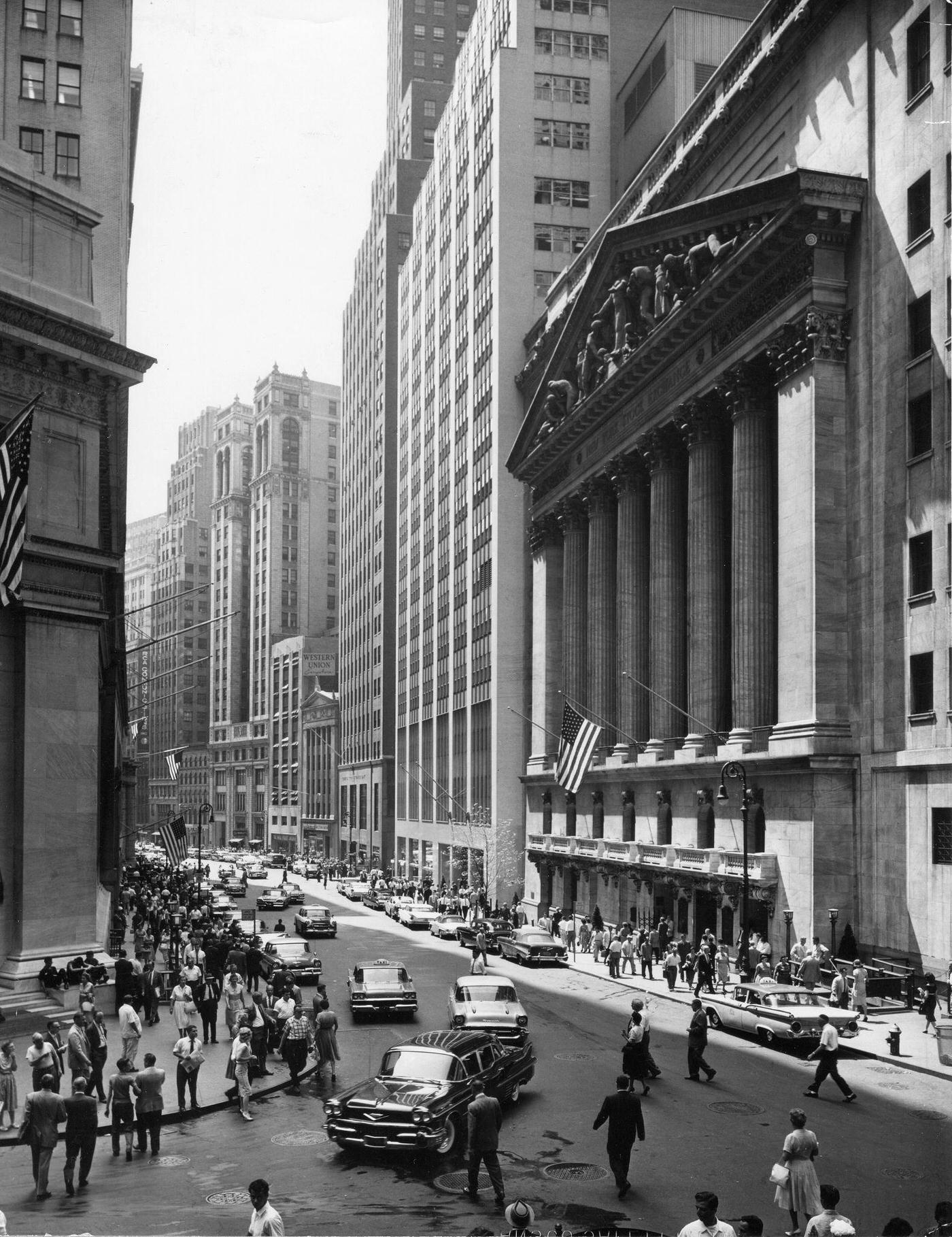 New York Stock Exchange At The Broad Street Entrance, Manhattan, 1966