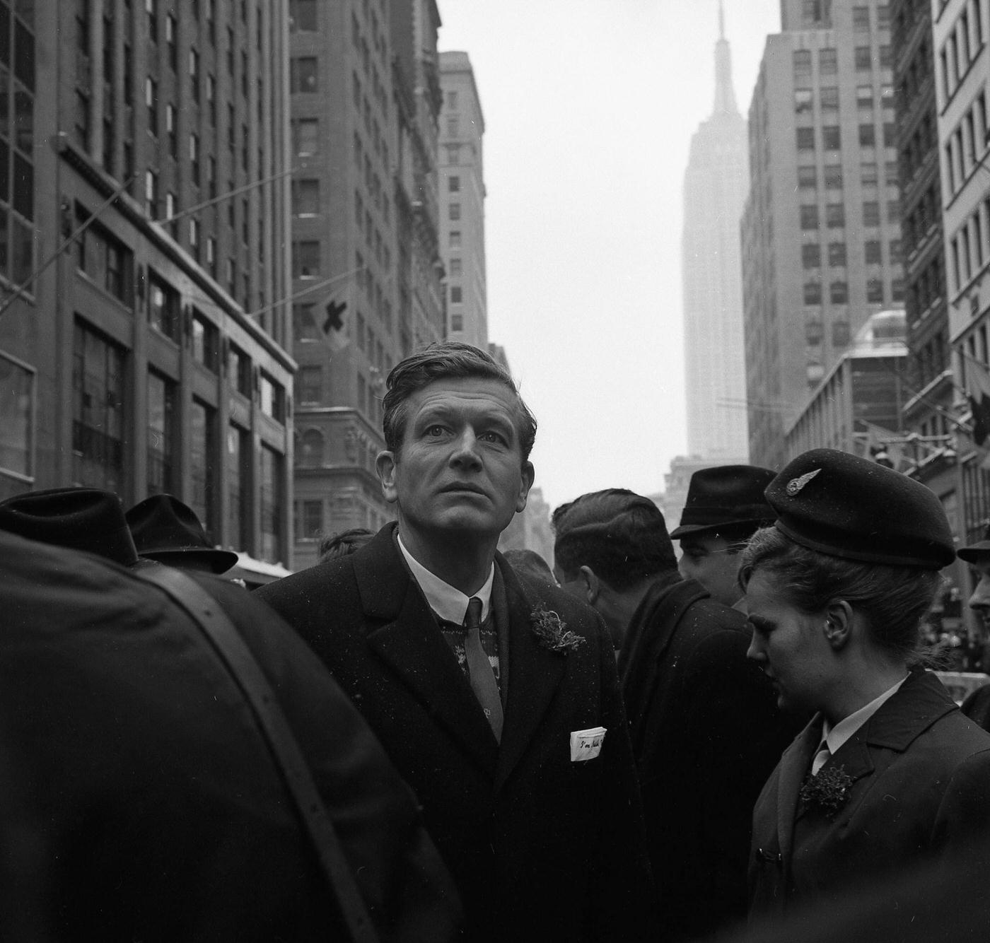 Mayor John Lindsay Walking Down 5Th Avenue During St. Patrick'S Day Parade, Manhattan, 1967