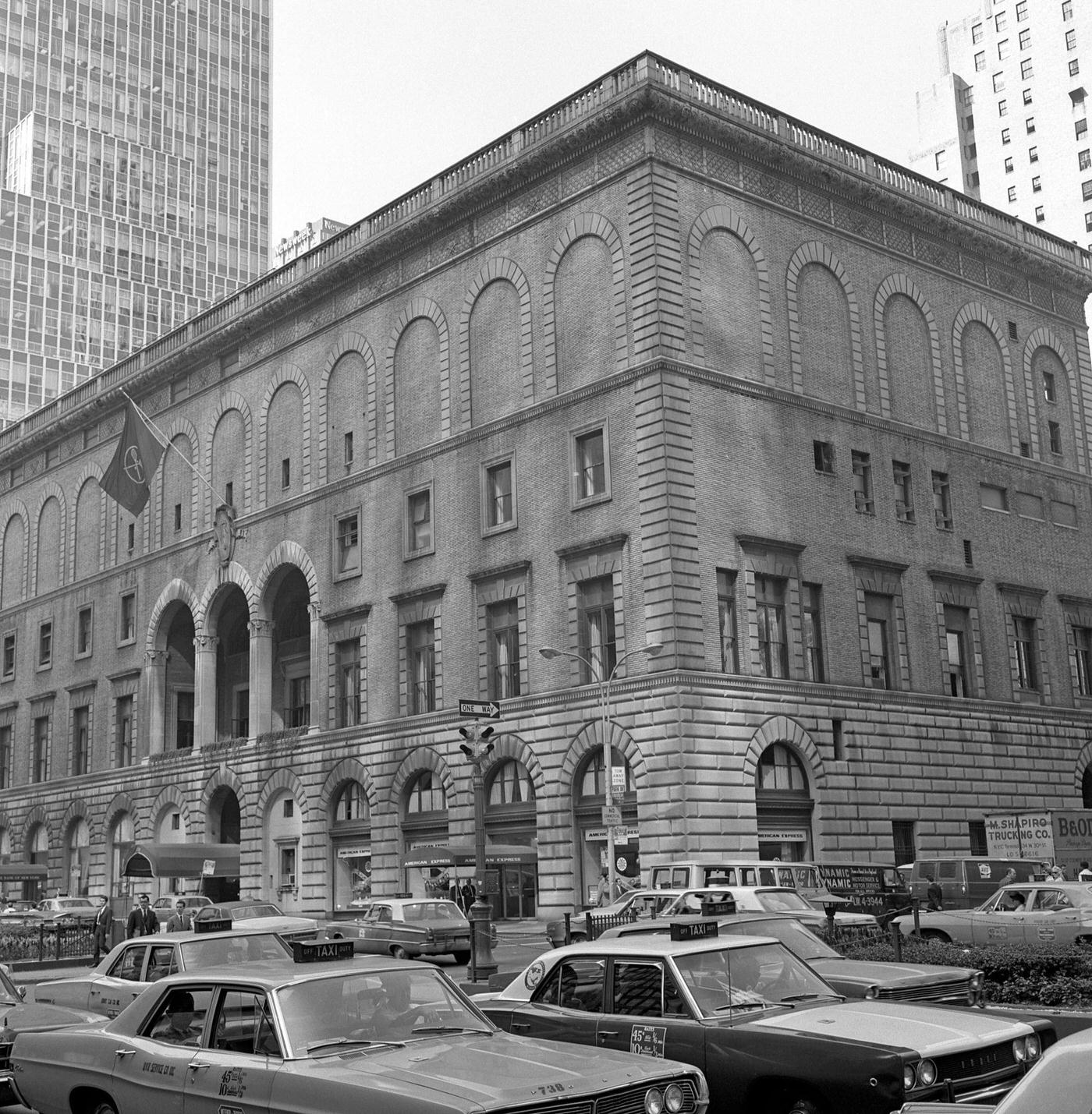 View Of The Racquet And Tennis Club On Park Avenue And East 53Rd Street, Manhattan, 1968.