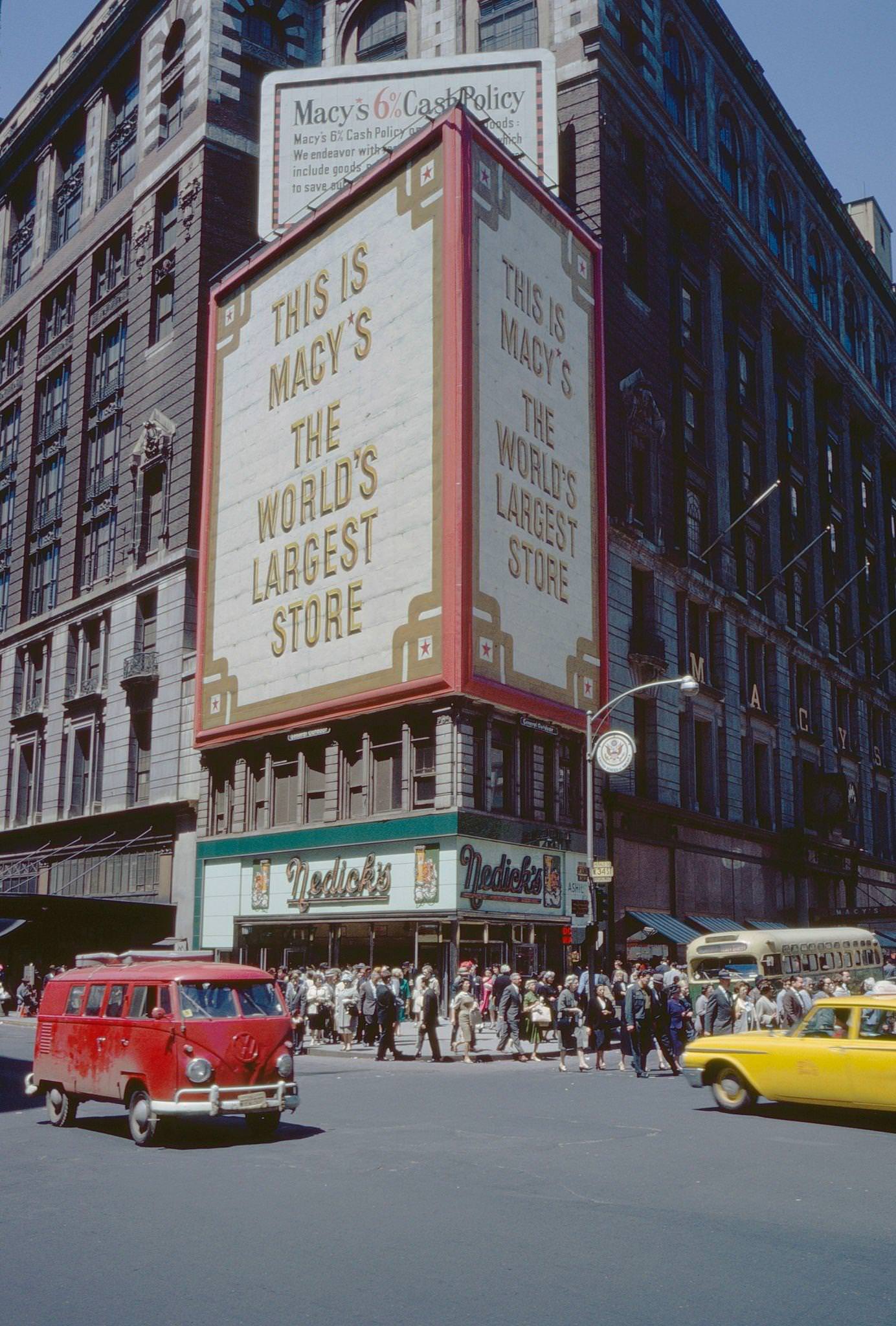 Macy'S Department Store Street Scene, Manhattan, 1961