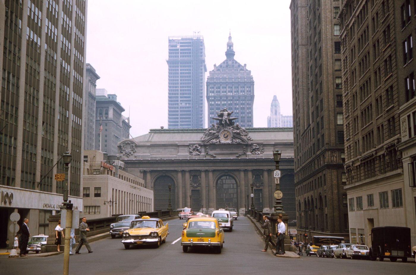 Street Scene, Park Avenue And Grand Central Terminal, Manhattan, 1961