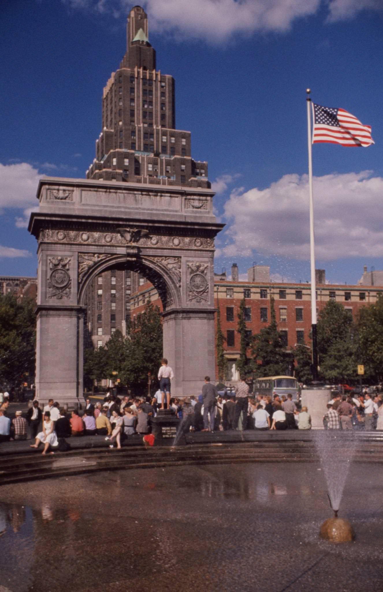 Washington Square Park, Greenwich Village, Manhattan, 1961