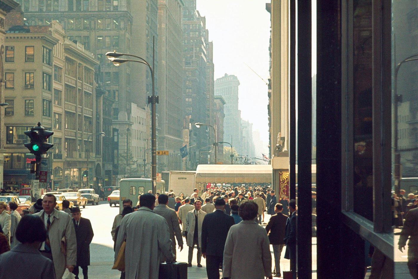 Crowd On 5Th Avenue, Manhattan, 1968