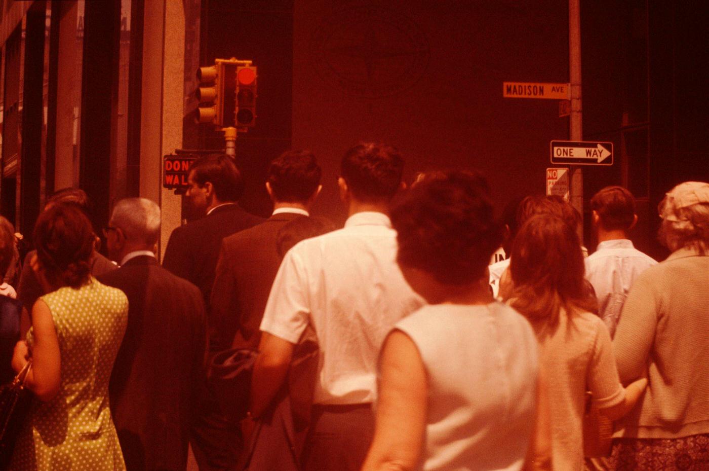 Crowd Walks On 42Nd Street And Madison Avenue, Manhattan, 1962