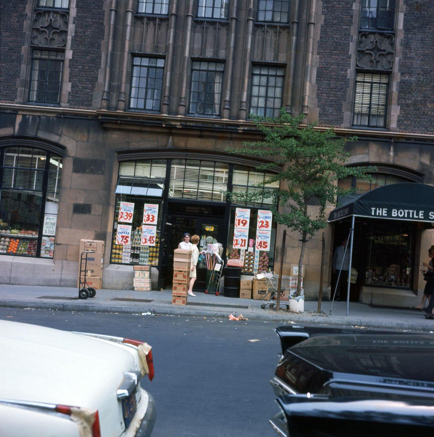 Exterior Shot Of A Small Grocery Store On An Unidentified Street, Manhattan, 1967