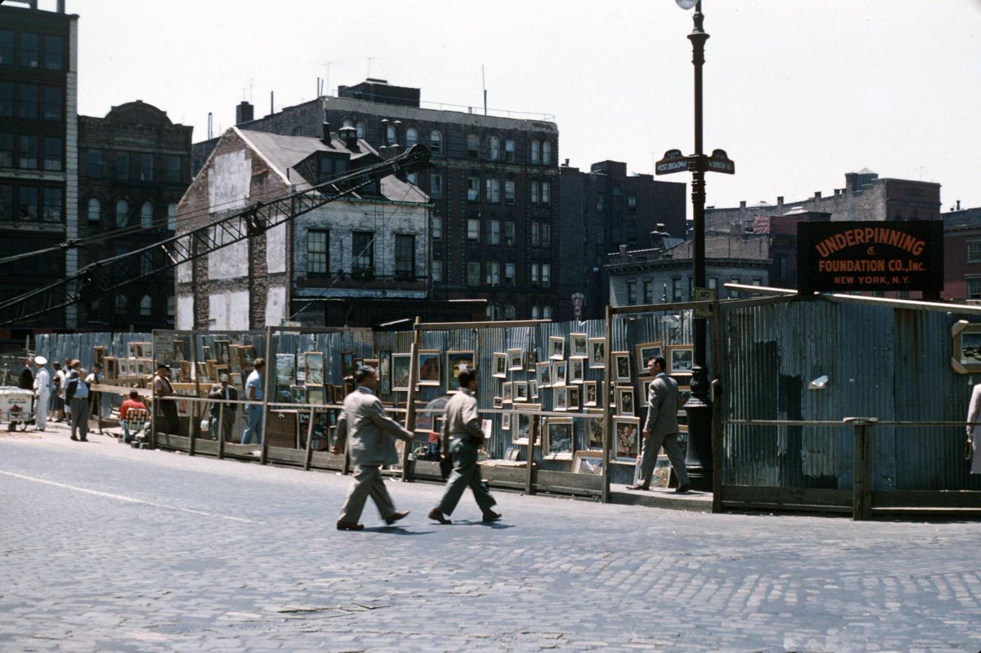 Construction Site On West Broadway And Washington Square South, Manhattan, 1965