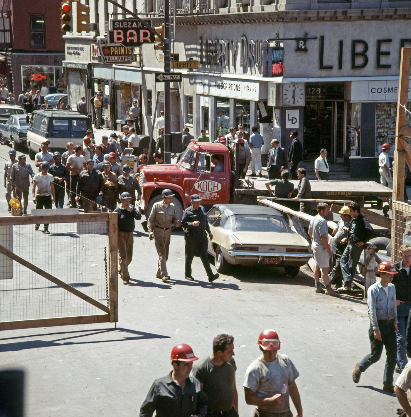 Edestrians At The Intersection Of Liberty &Amp;Amp; Greenwich Streets, 1969
