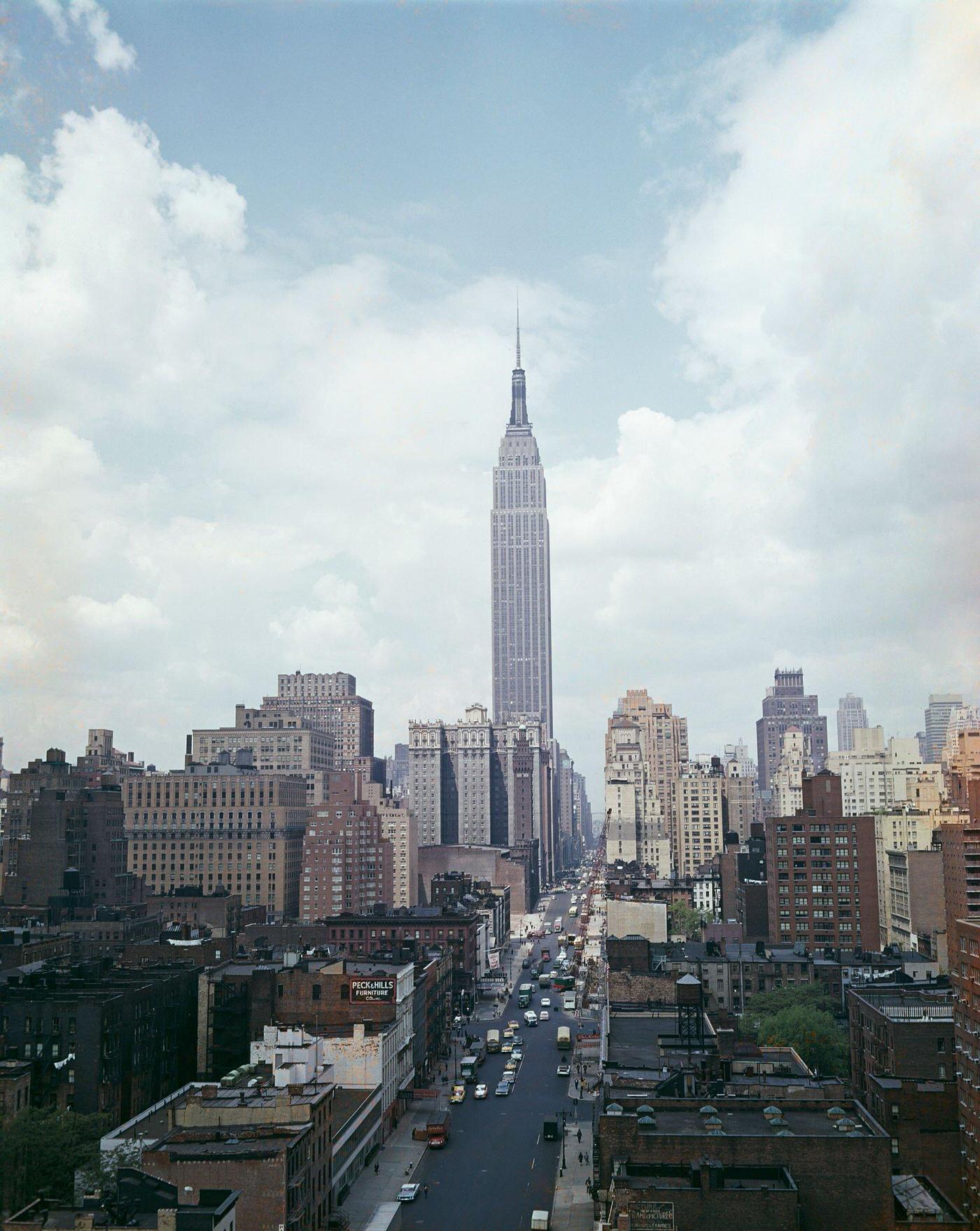 View Of The Empire State Building From 5Th Avenue, Manhattan, 1962