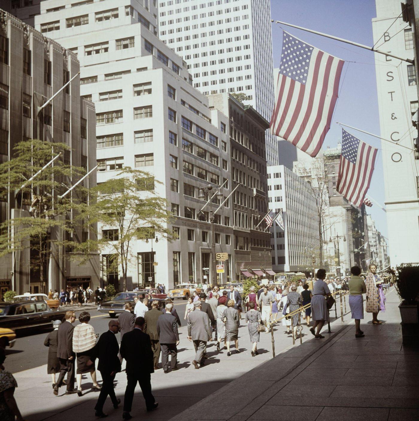 Pedestrians And Shoppers On 5Th Avenue, Manhattan, 1962