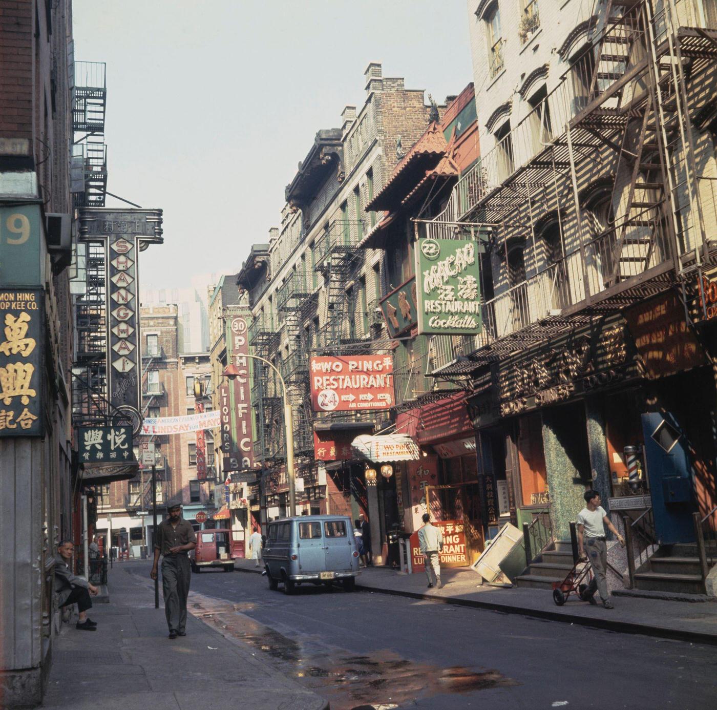 Street Scene In Chinatown, Lower Manhattan, Manhattan, 1965