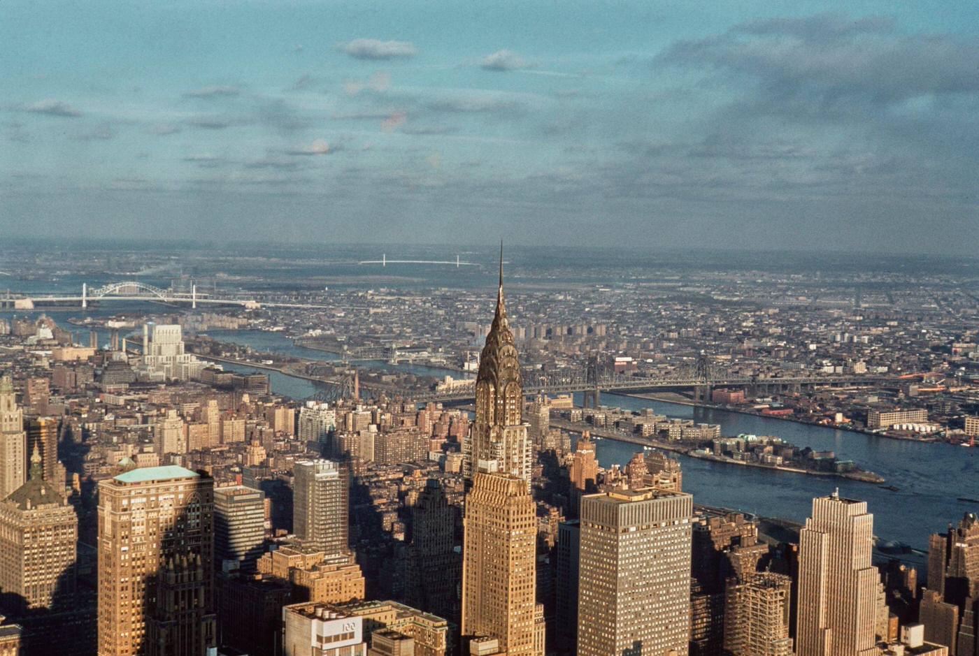 Aerial View Of Manhattan And Queens From The Empire State Building, Manhattan, 1960