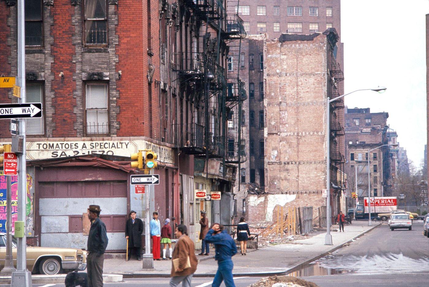 Street Scene On 101St Street, Spanish Harlem, Manhattan, 1967