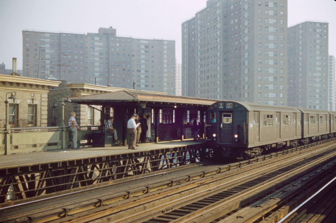 Elevated Subway Station And #1 Train On 125Th Street, Manhattan, 1961