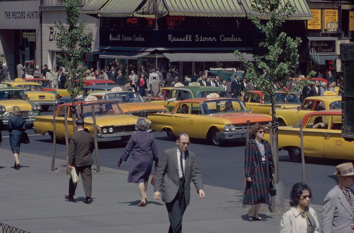 Street Scene At 42Nd Street &Amp;Amp; Fifth Avenue, Manhattan, 1961