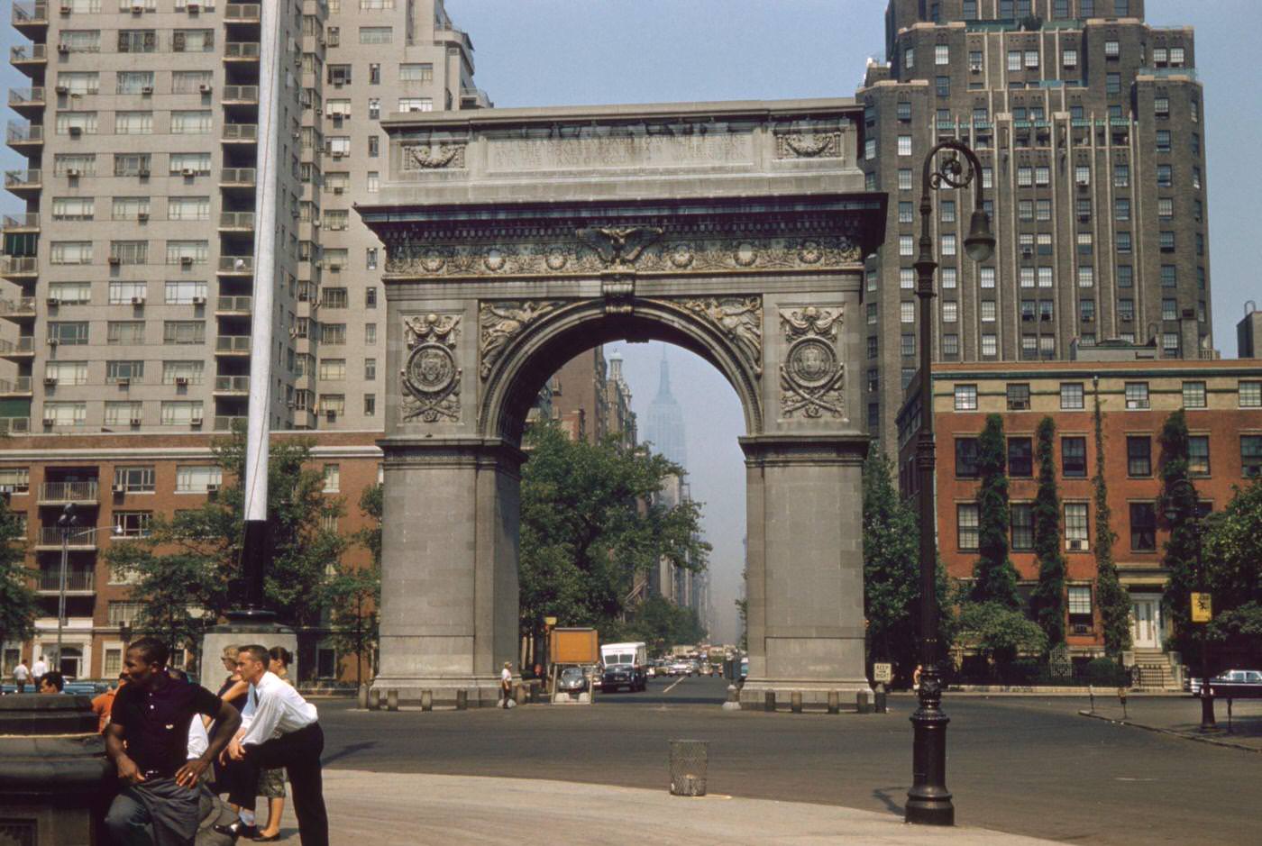Washington Square Park Arch, New York City, Manhattan, 1961