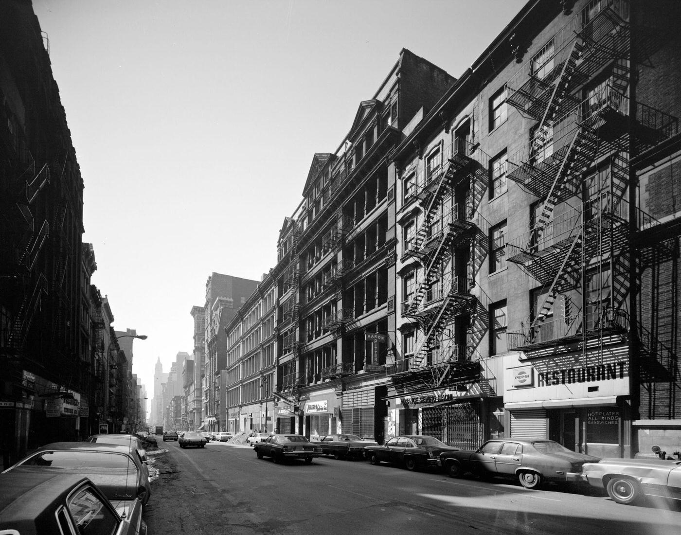 Looking South On Broadway Between Spring And Broome Streets, Manhattan, 1977