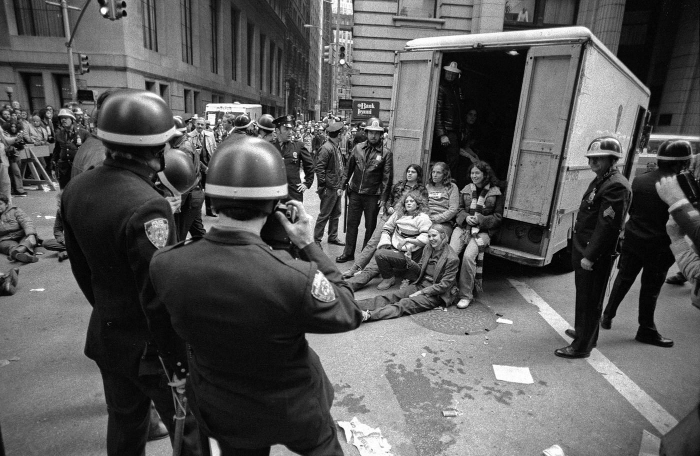 Nypd Arrest Anti-Nuclear Power Protesters, Wall Street, Manhattan, 1979