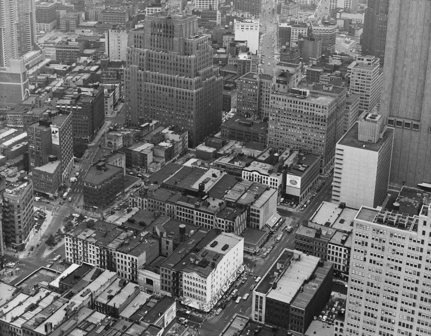 Aerial View Of The Tribeca Neighborhood, Manhattan, 1975.