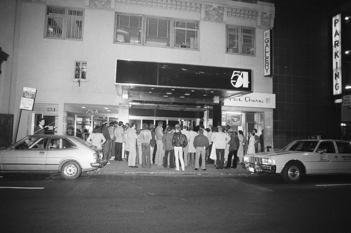 Crowd Waiting Outside Studio 54, Manhattan, 1978