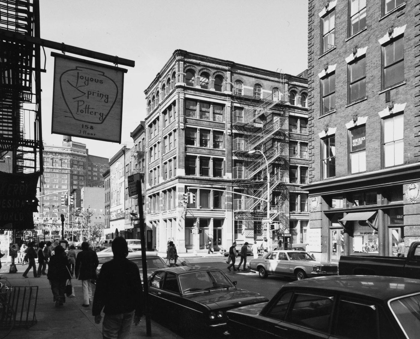 Corner Of Spring Street And Broadway, Manhattan, 1977.