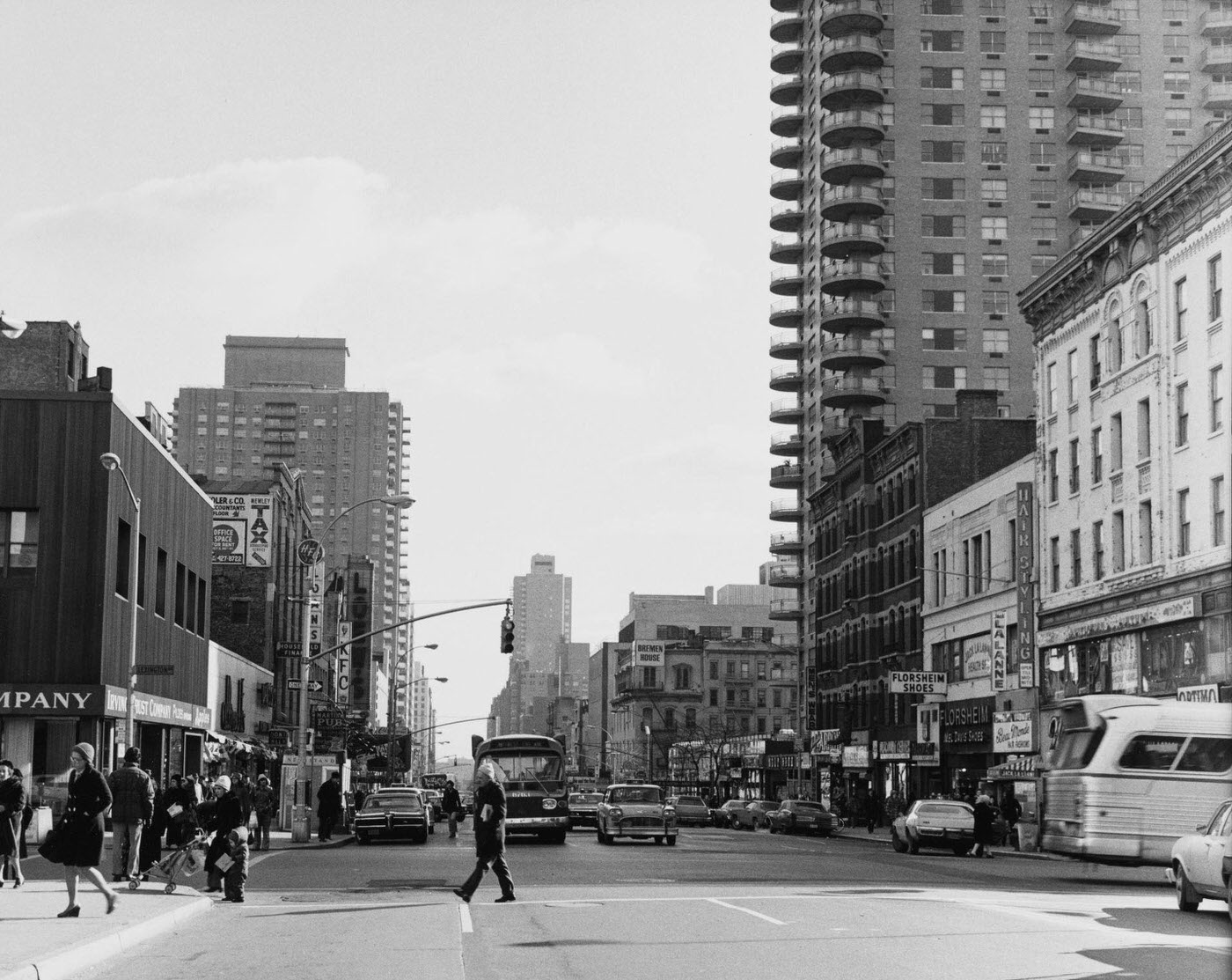 Looking East On East 86Th Street From Lexington Avenue, Manhattan, 1974.