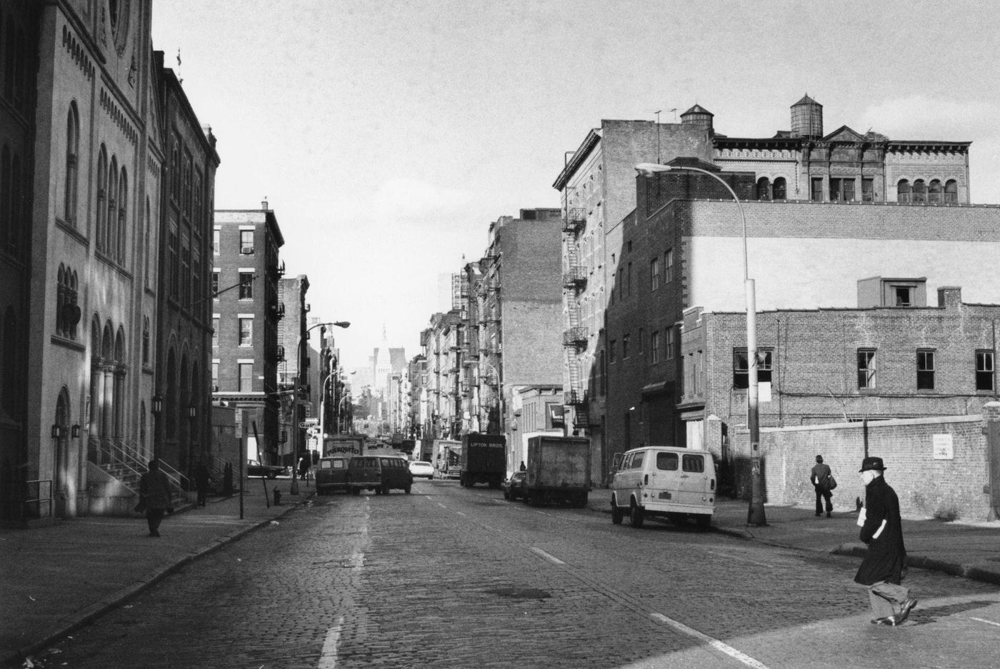 Soho Area In Downtown Manhattan Shows Buildings On West Broadway From Canal Street To Houston Street, Manhattan, 1974