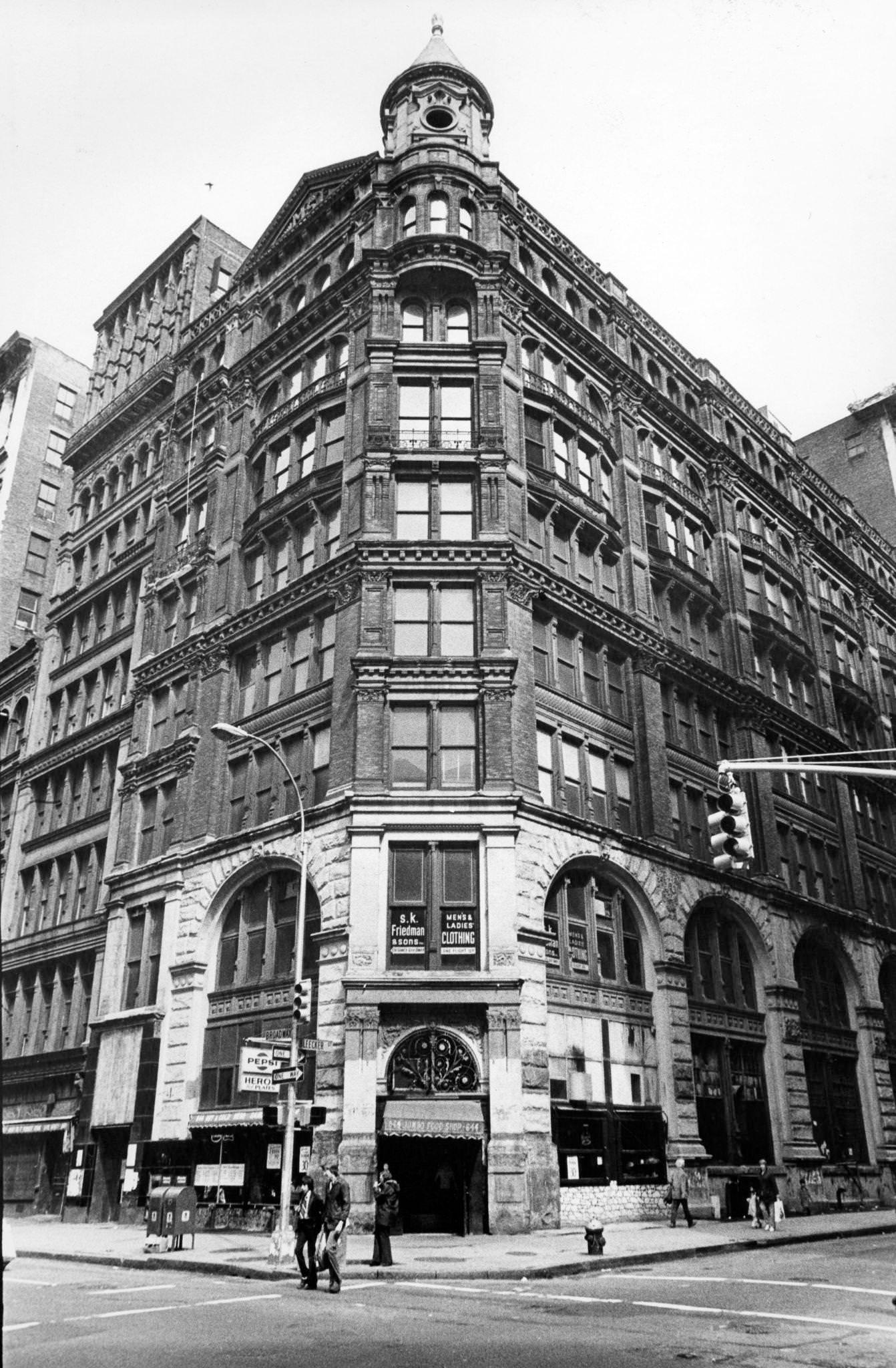 View Of Building At 644 Broadway, Corner Of Broadway &Amp;Amp; Bleeker Street, Later Demolished, Manhattan, 1978