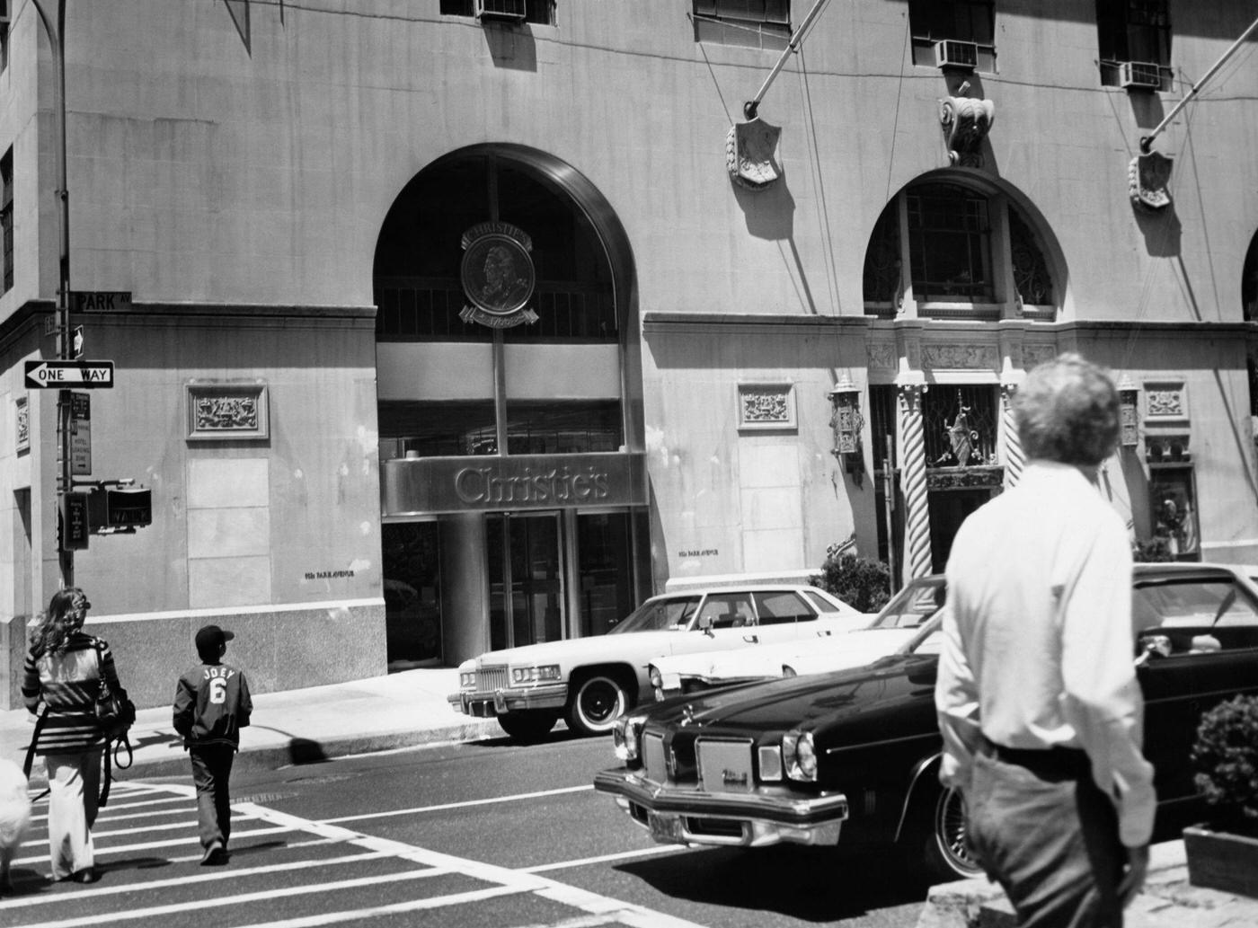 Entrance To Christie'S Auction House In Delmonico'S Hotel On Park Avenue, Midtown Manhattan, Manhattan, 1977