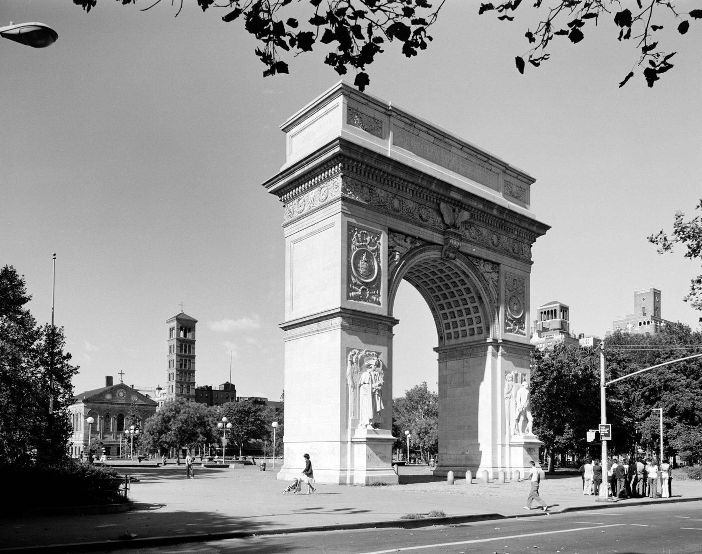 Washington Arch In Washington Square Park, Manhattan, 1979