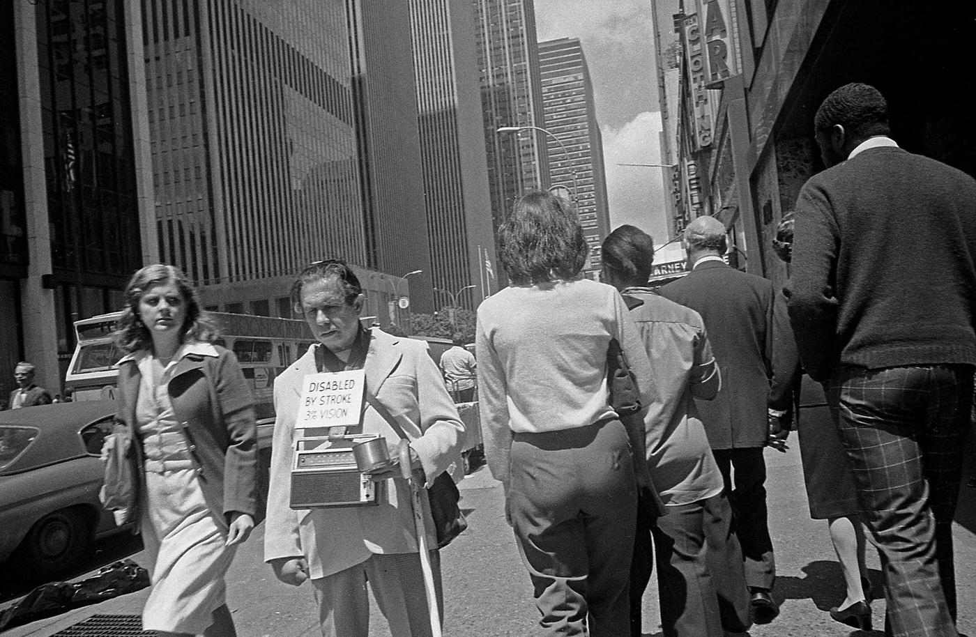 Panhandler On 6Th Avenue Between West 46Th And 47Th Streets, Manhattan, 1979