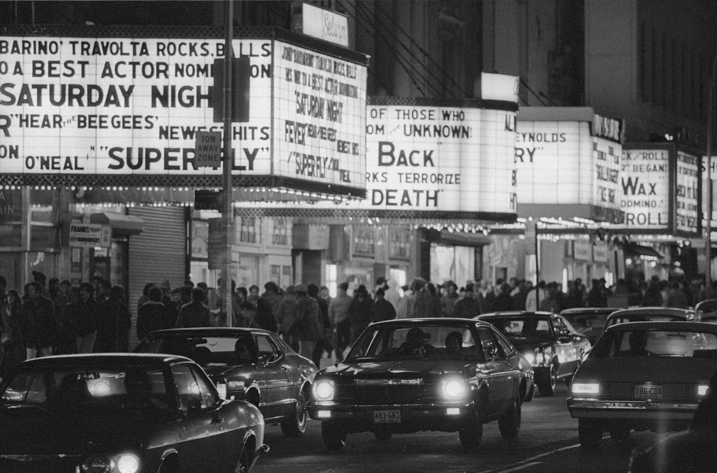 Traffic On West 42Nd Street In Times Square, Manhattan, 1978