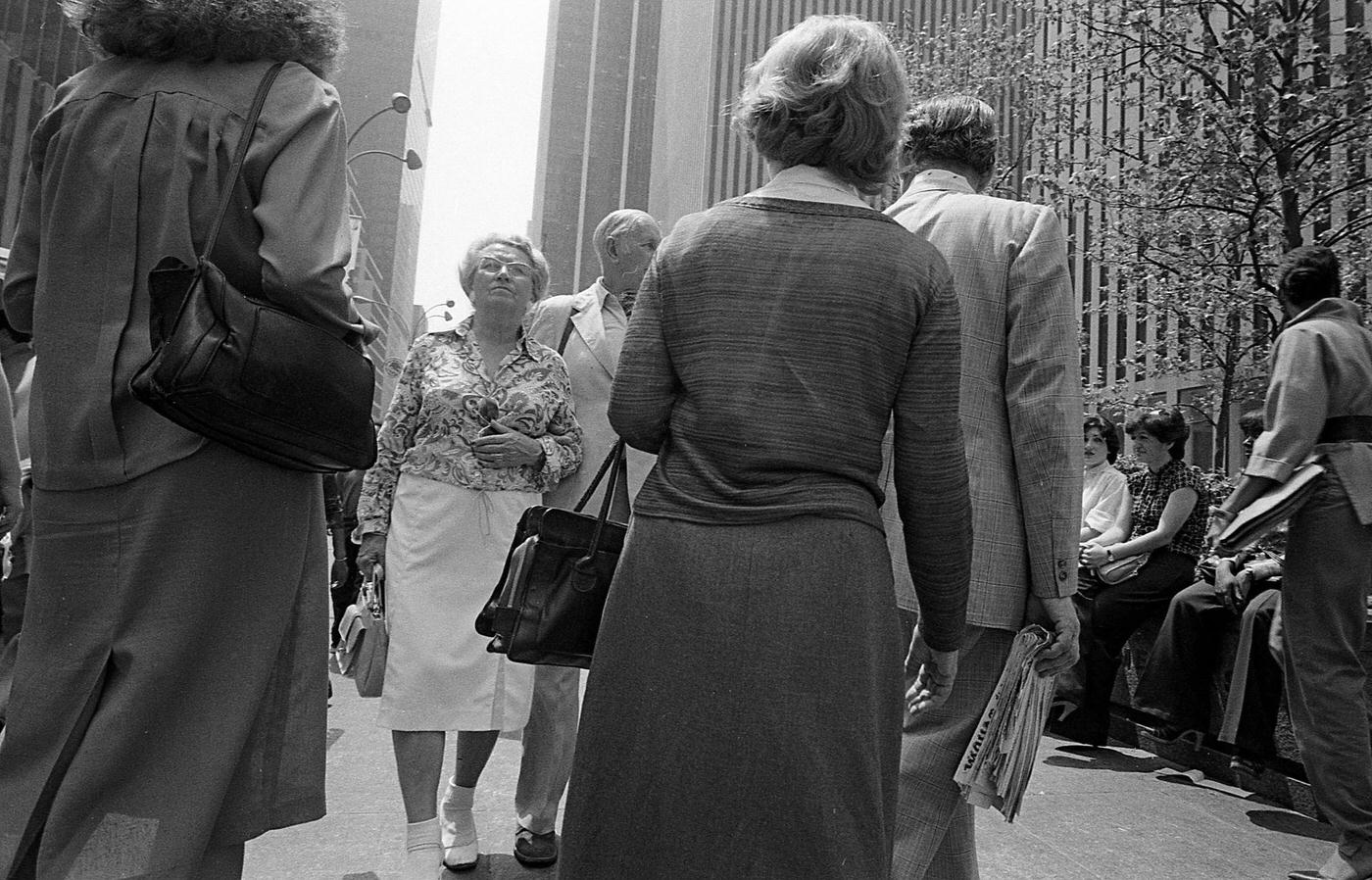 Pedestrians On 6Th Avenue Between West 48Th And 49Th Streets, Manhattan, 1979