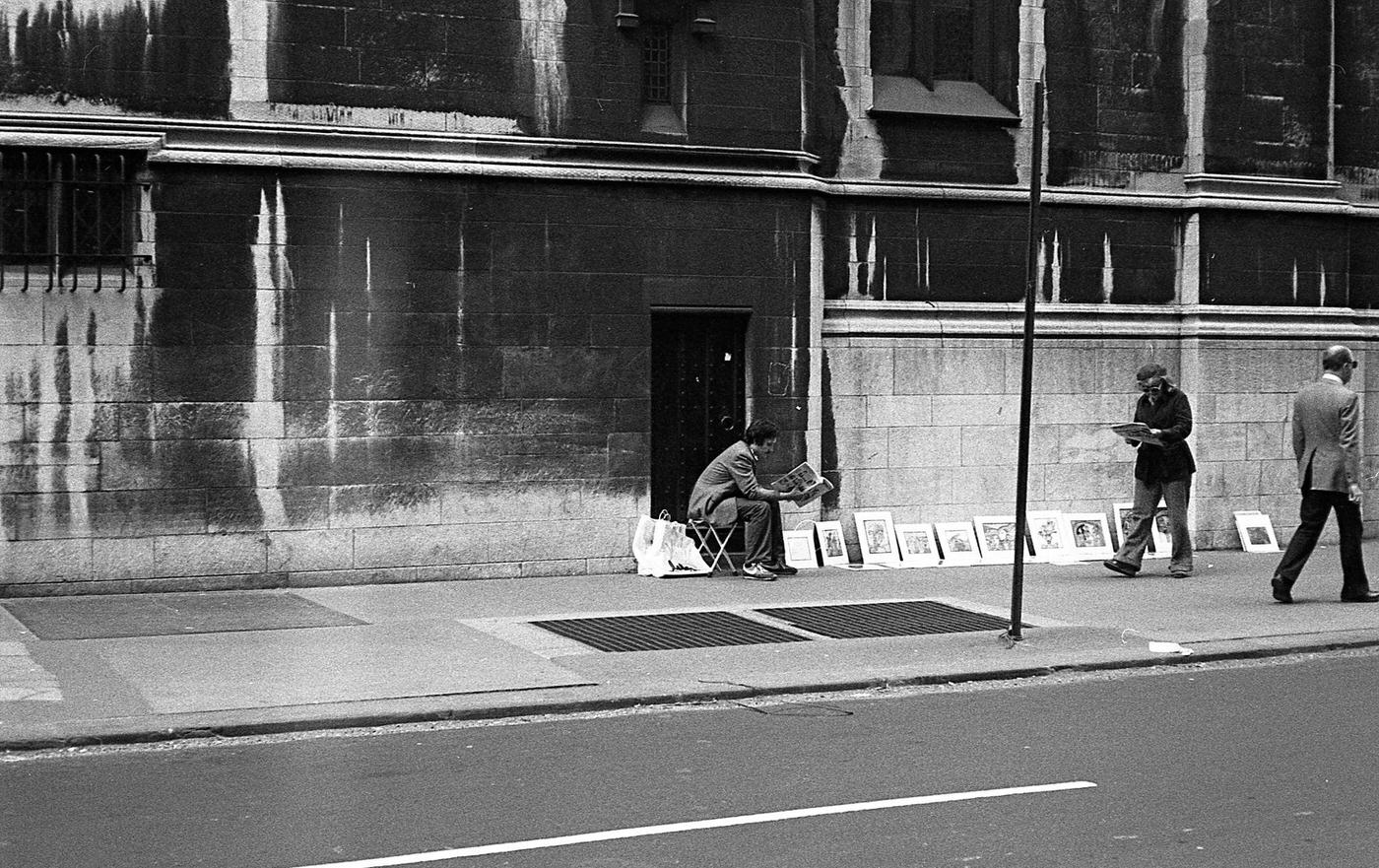 Artist Selling Sketches On A Street In Midtown Manhattan, 1979