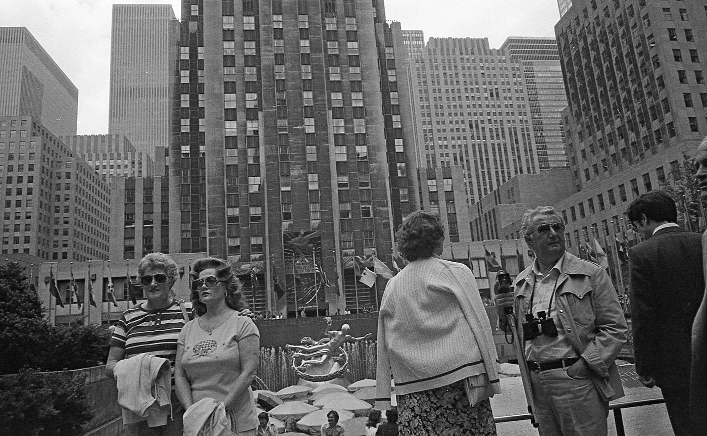 Outside Rockefeller Center, Manhattan, 1979