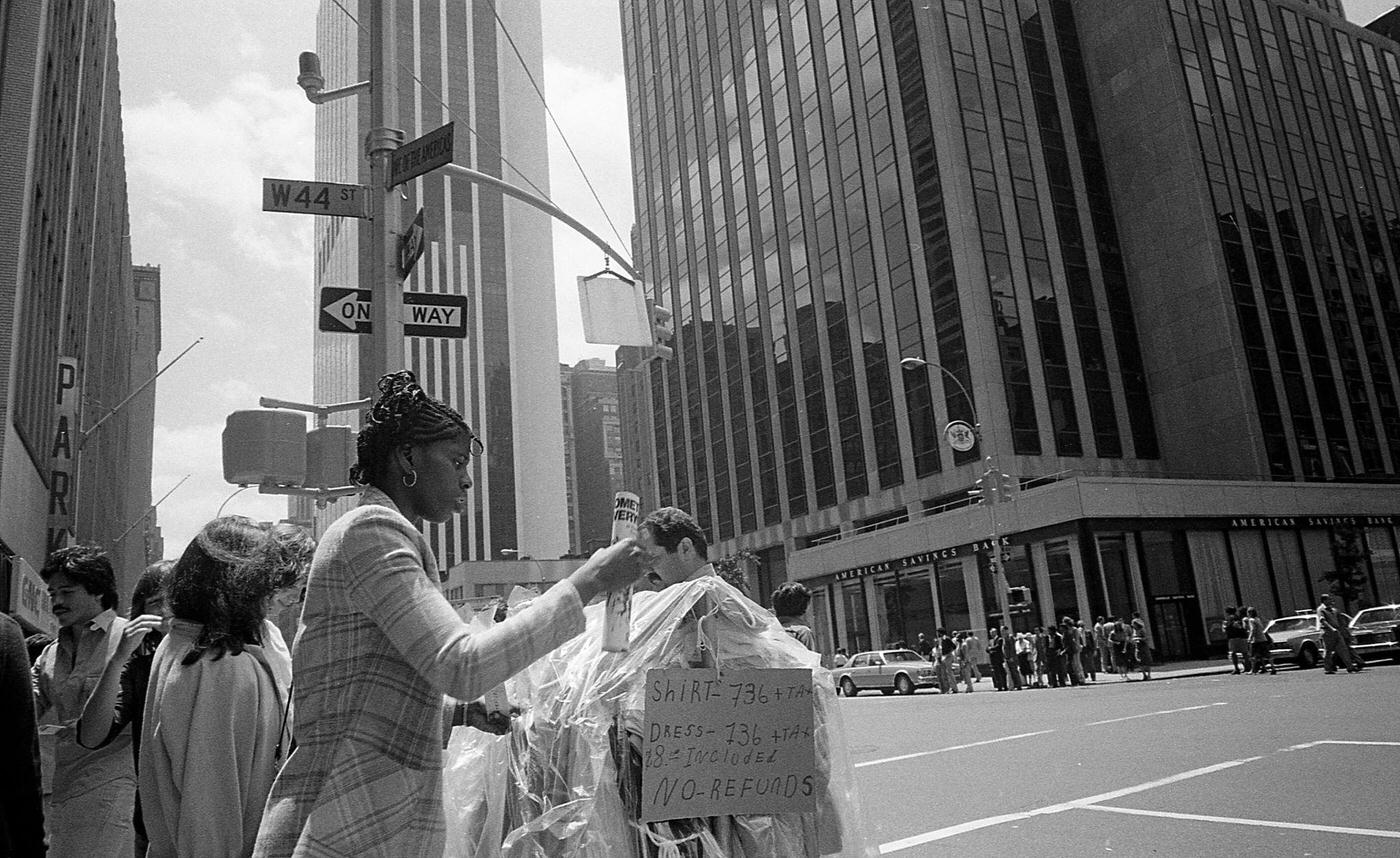 Sidewalk Shopping At West 44Th Street And 6Th Avenue, Manhattan, 1979