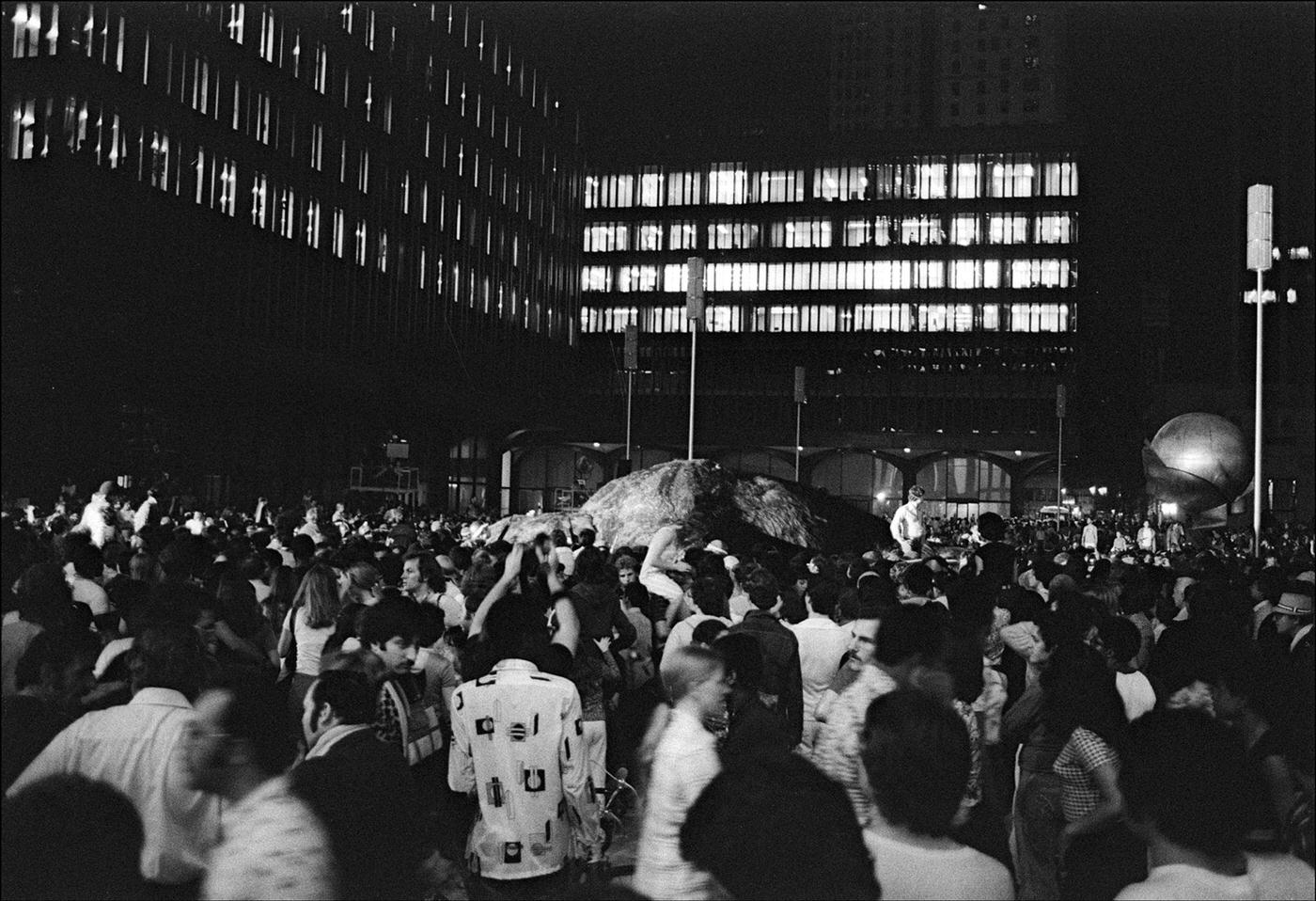 Crowd Around King Kong On The World Trade Center Plaza, Manhattan, 1976