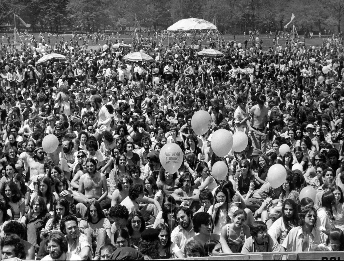 'The War Is Over' Concert And Peace Rally In Central Park, Manhattan, 1975