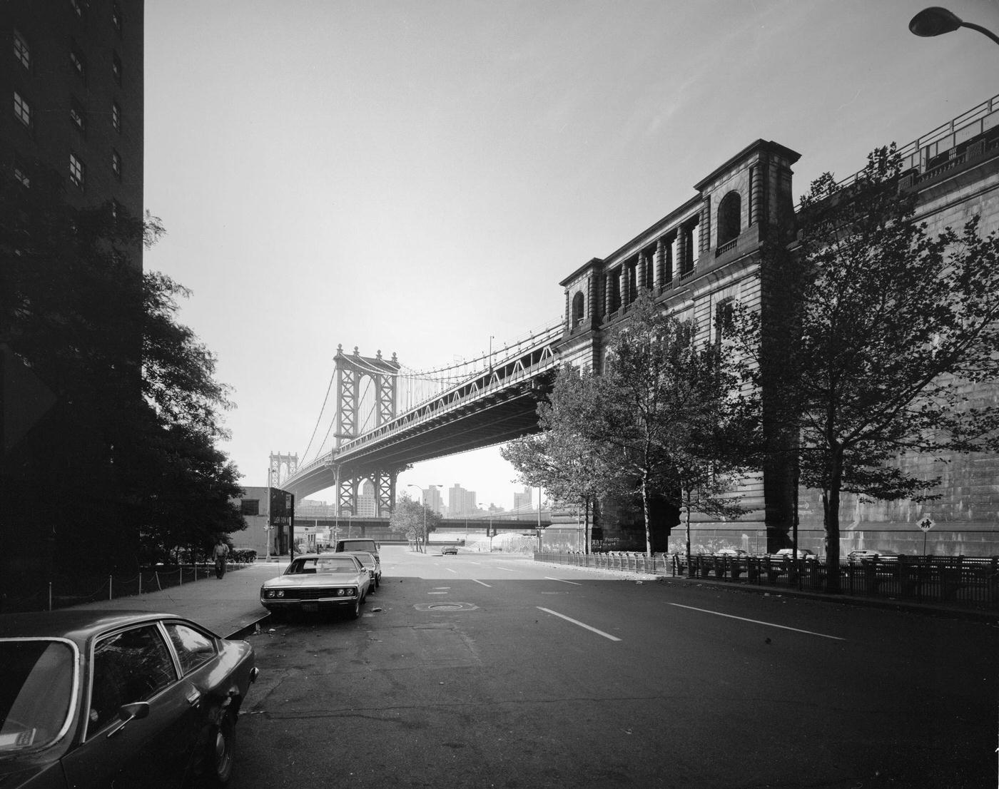 Looking South On Pike Street Towards Cherry Street, Manhattan Bridge, Manhattan, 1975