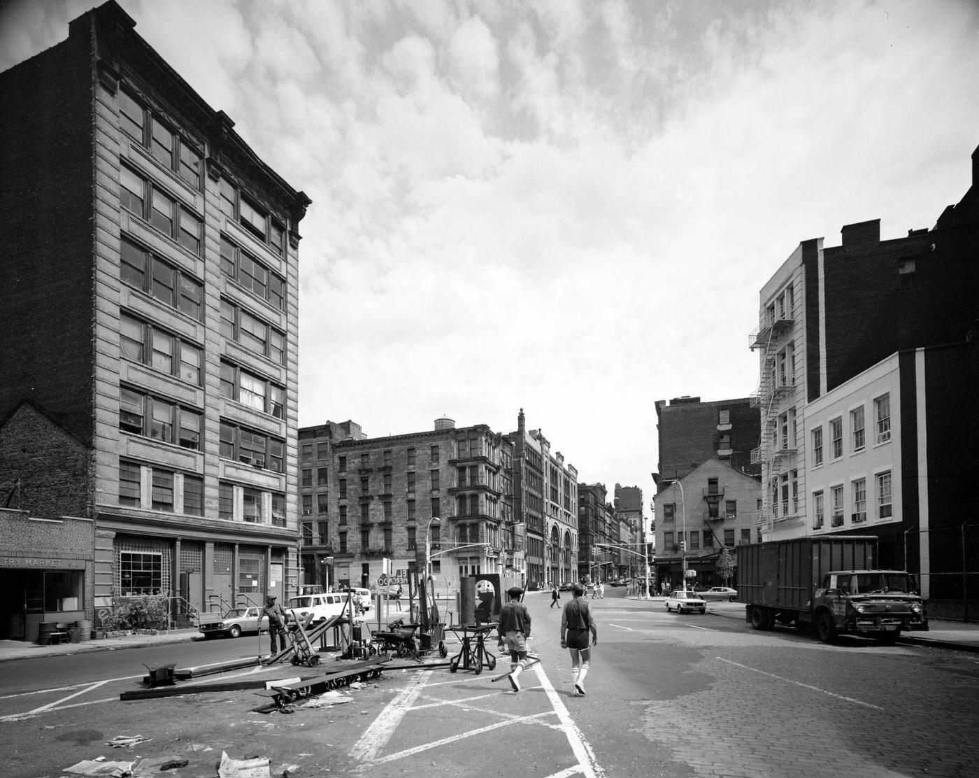 Looking East On Broome Street At Intersection Of West Broadway, Manhattan, 1975