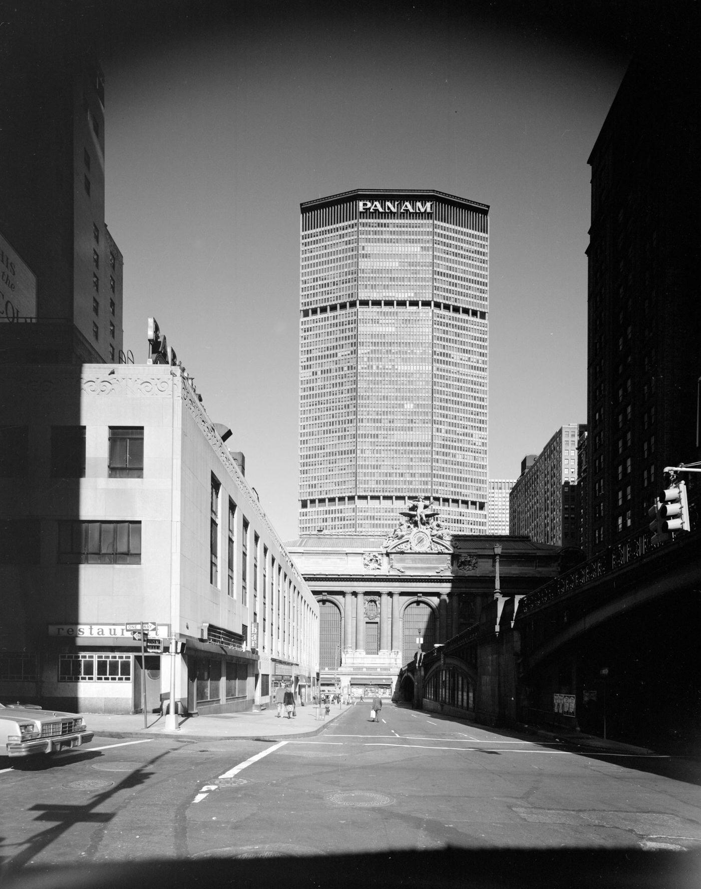 Looking North From Park Avenue And 41St Street, Pan Am Building, Manhattan, 1979