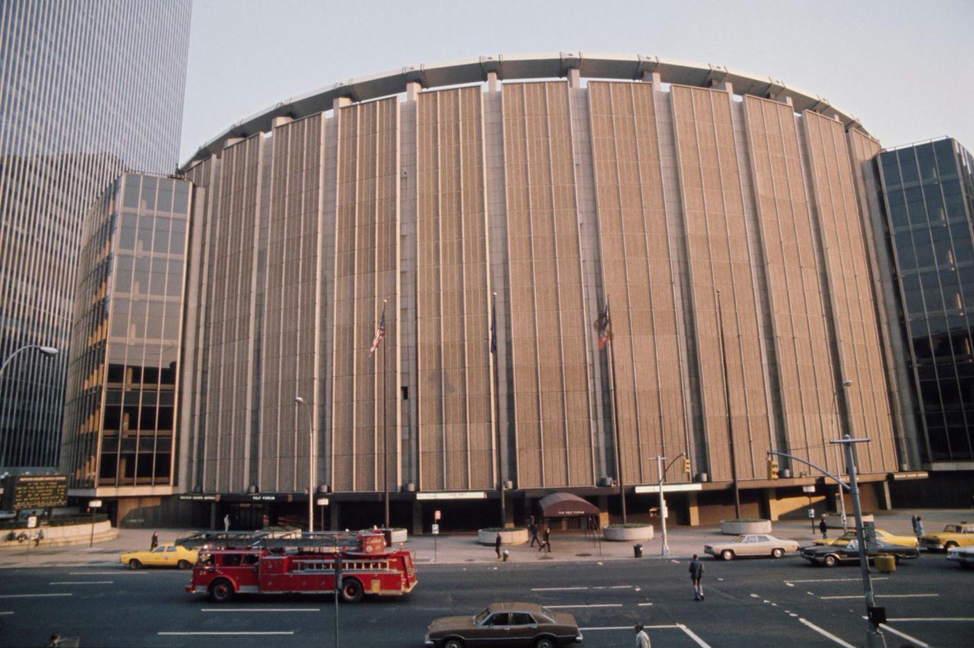 Exterior View of Madison Square Garden in Manhattan, 1975.