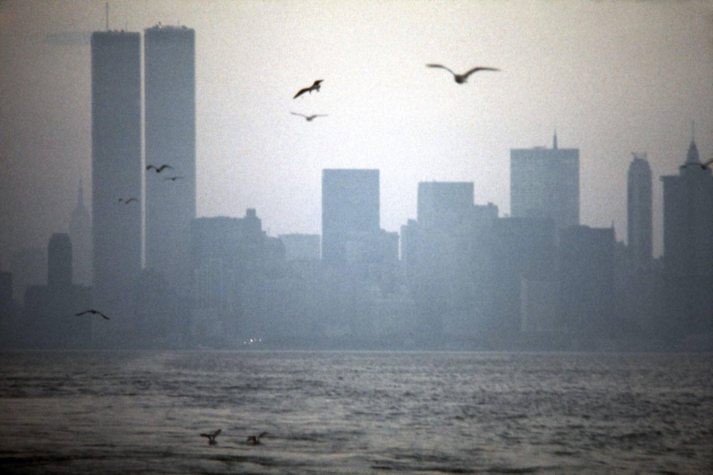 View Of The Manhattan Skyline Including The Twin Towers, Manhattan, 1975