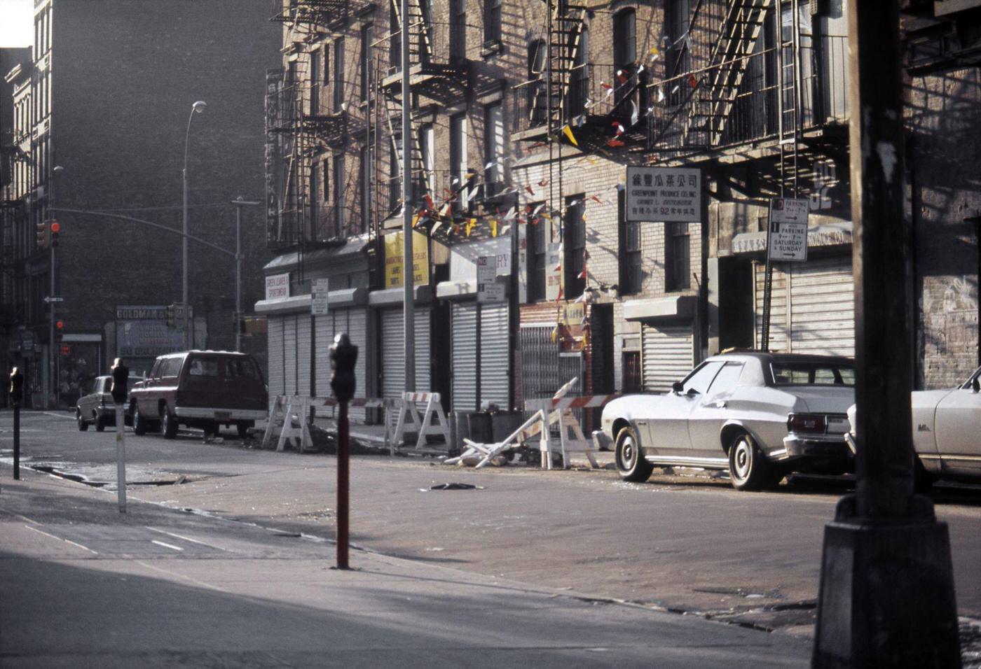 Orchard Street in Chinatown, Lower East Side, Manhattan, 1976