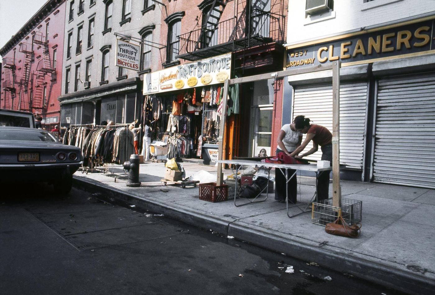 Exterior Of Thrift Boutique On W. Broadway, Greenwich Village, Manhattan, 1976