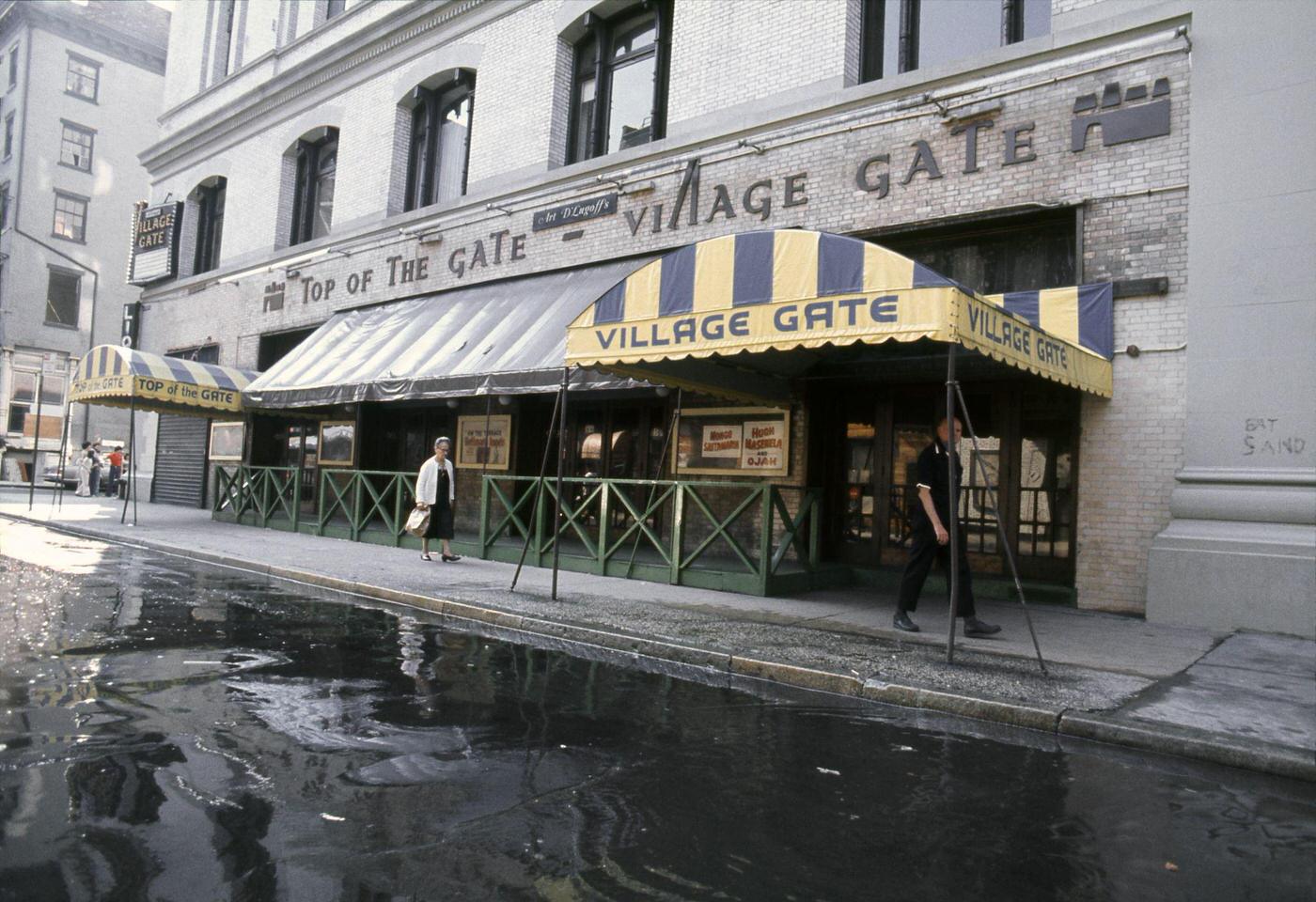 A View of the Legendary Music Venue, Village Gate, on the Corner of Thompson and Bleecker Streets in Greenwich Village, Manhattan, 1976