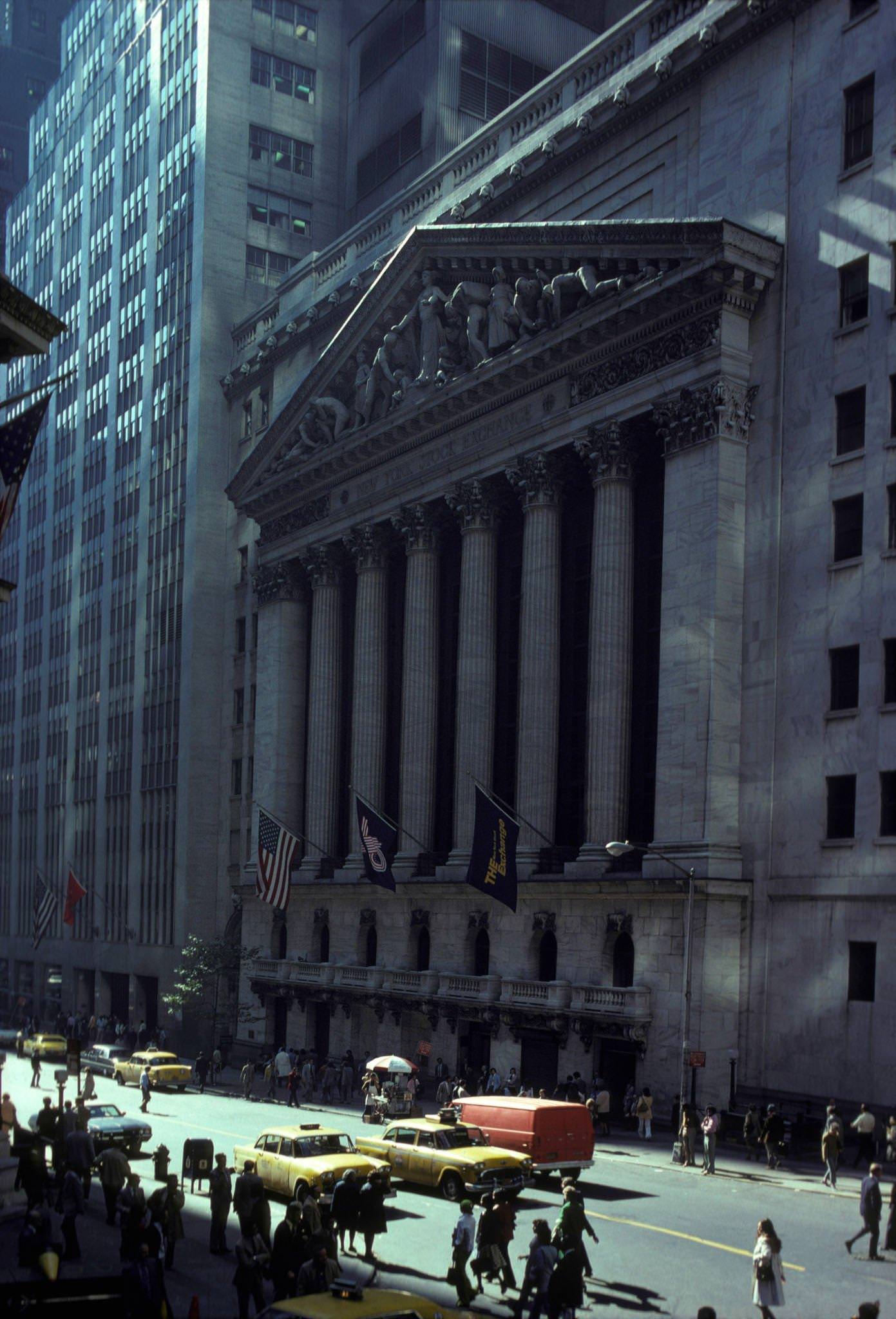 New York Stock Exchange At Wall Street, Manhattan, 1975