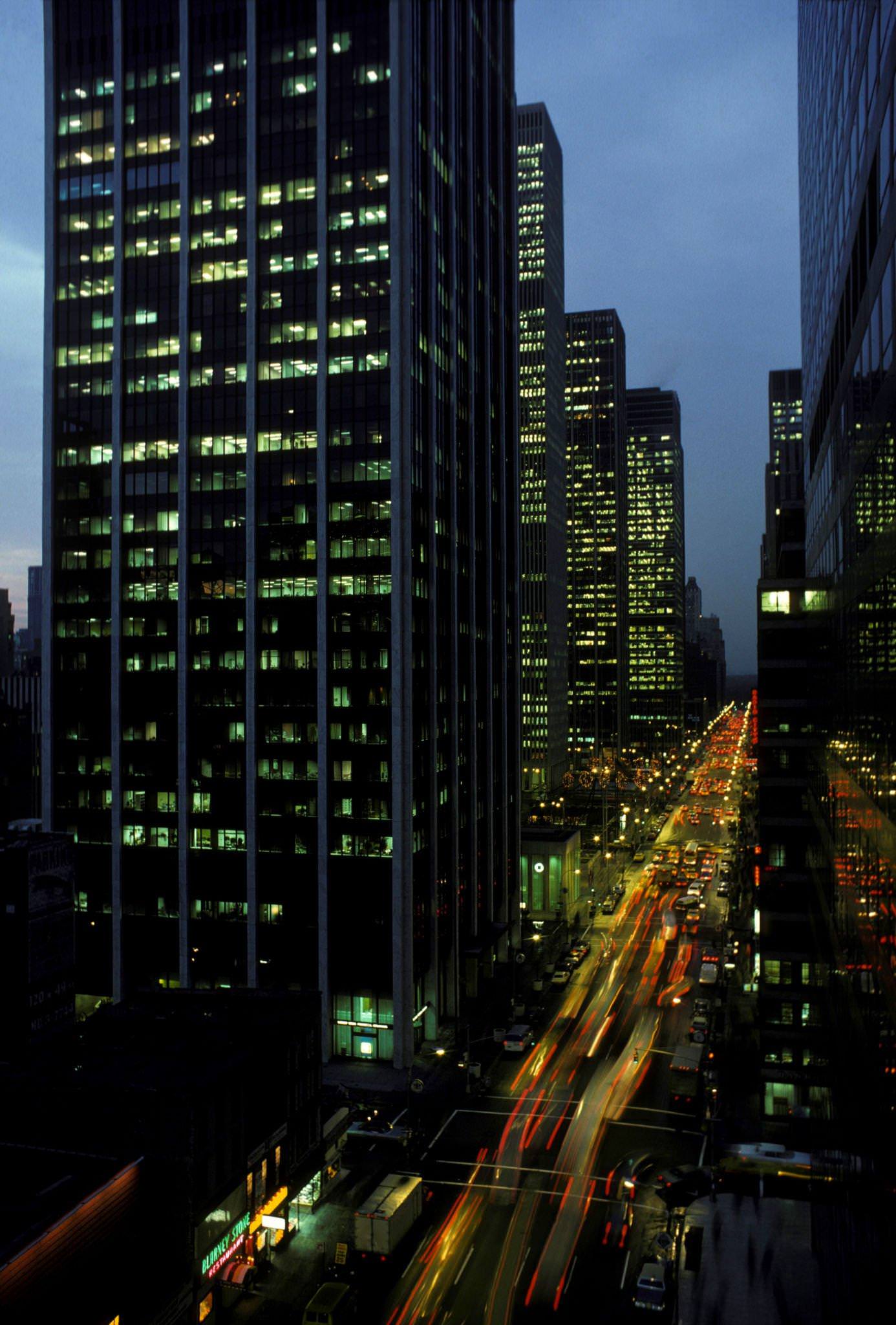 Traffic During Peak Hours On The Sixth Avenue, Manhattan, 1978