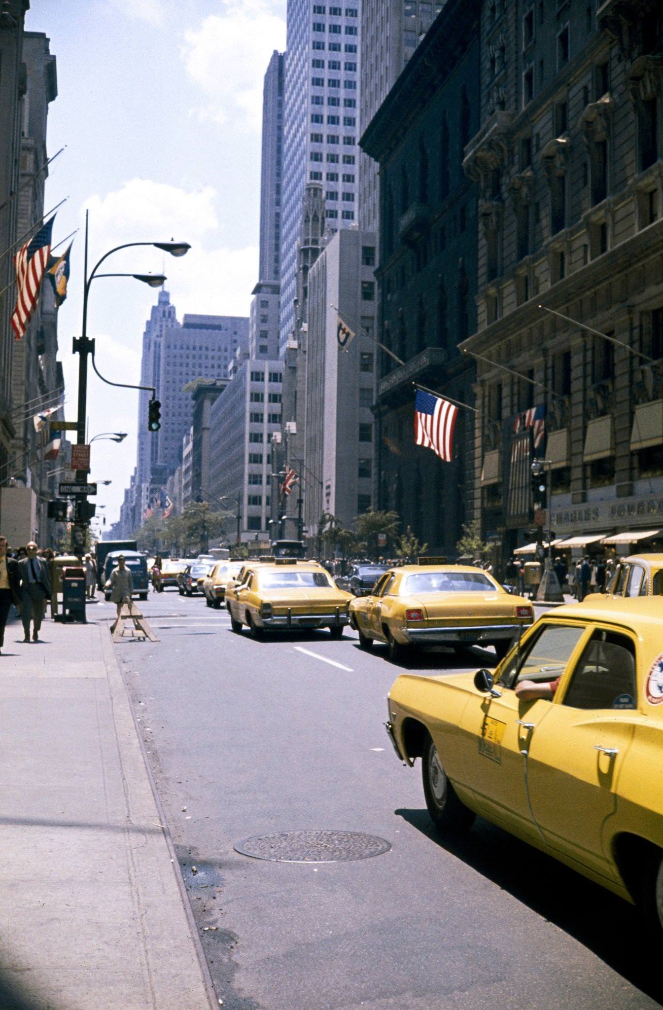 Traffic on Park Avenue, Manhattan, 1970