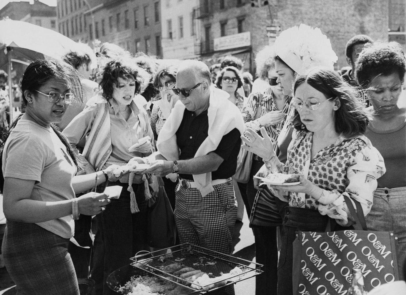 People At Hell'S Kitchen Street Festival, Midtown Manhattan, Circa 1980